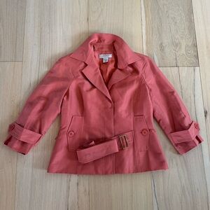 Nine West Pinkish Orange Blazer Coat Jacket Size Small